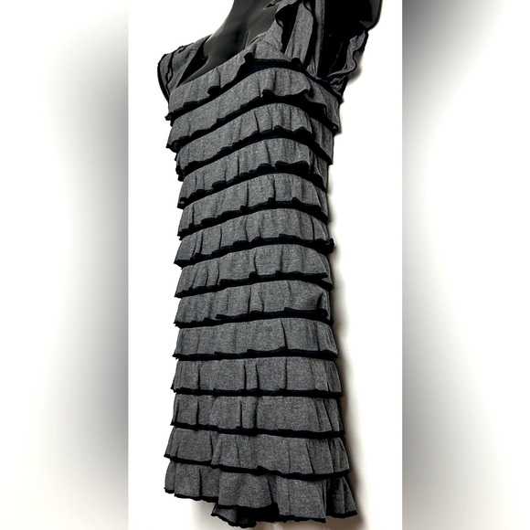 Gray Tiered Mini Dress - Picture 5 of 11